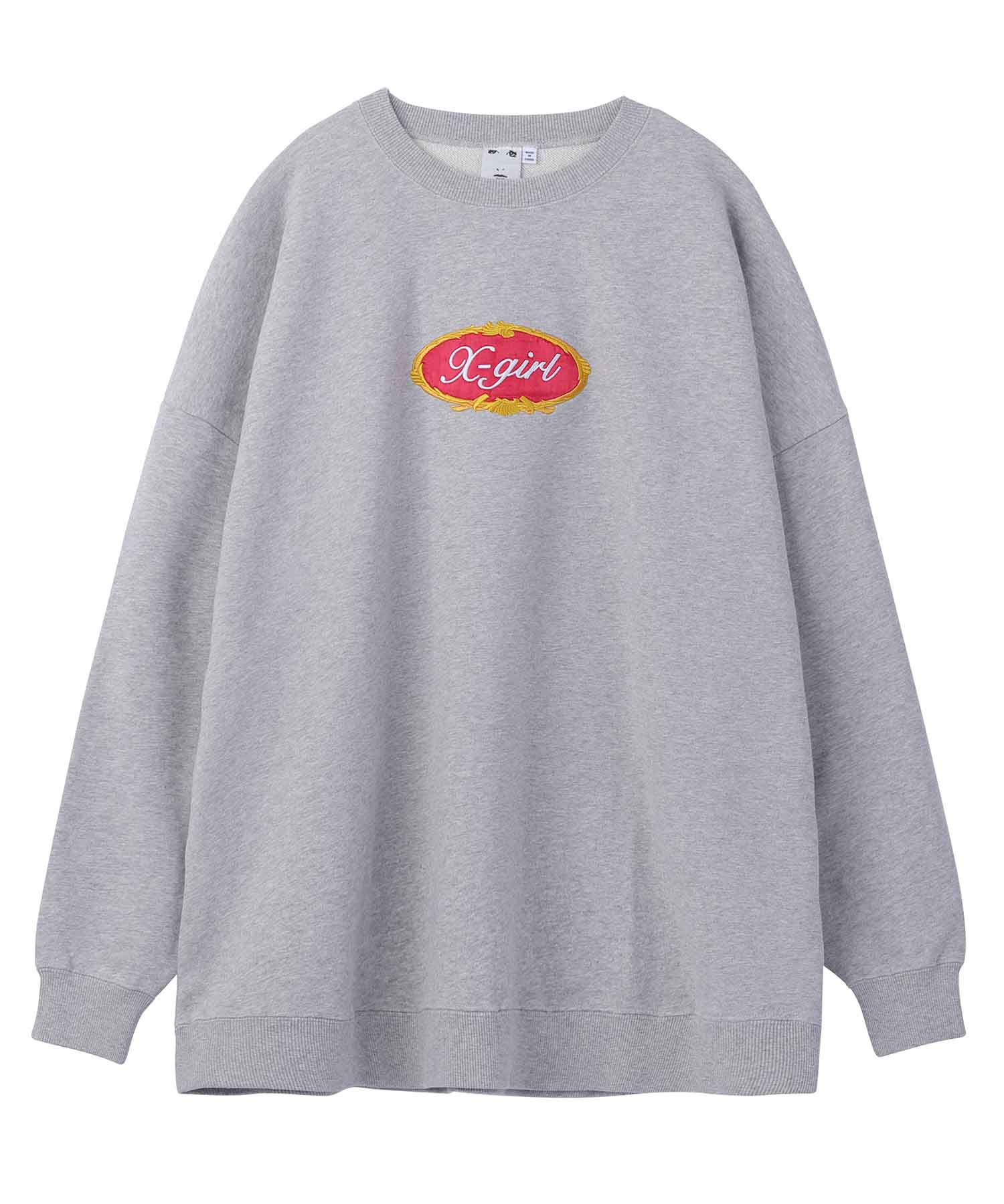 ROYAL OVAL LOGO CREW SWEAT TOP | X-girl