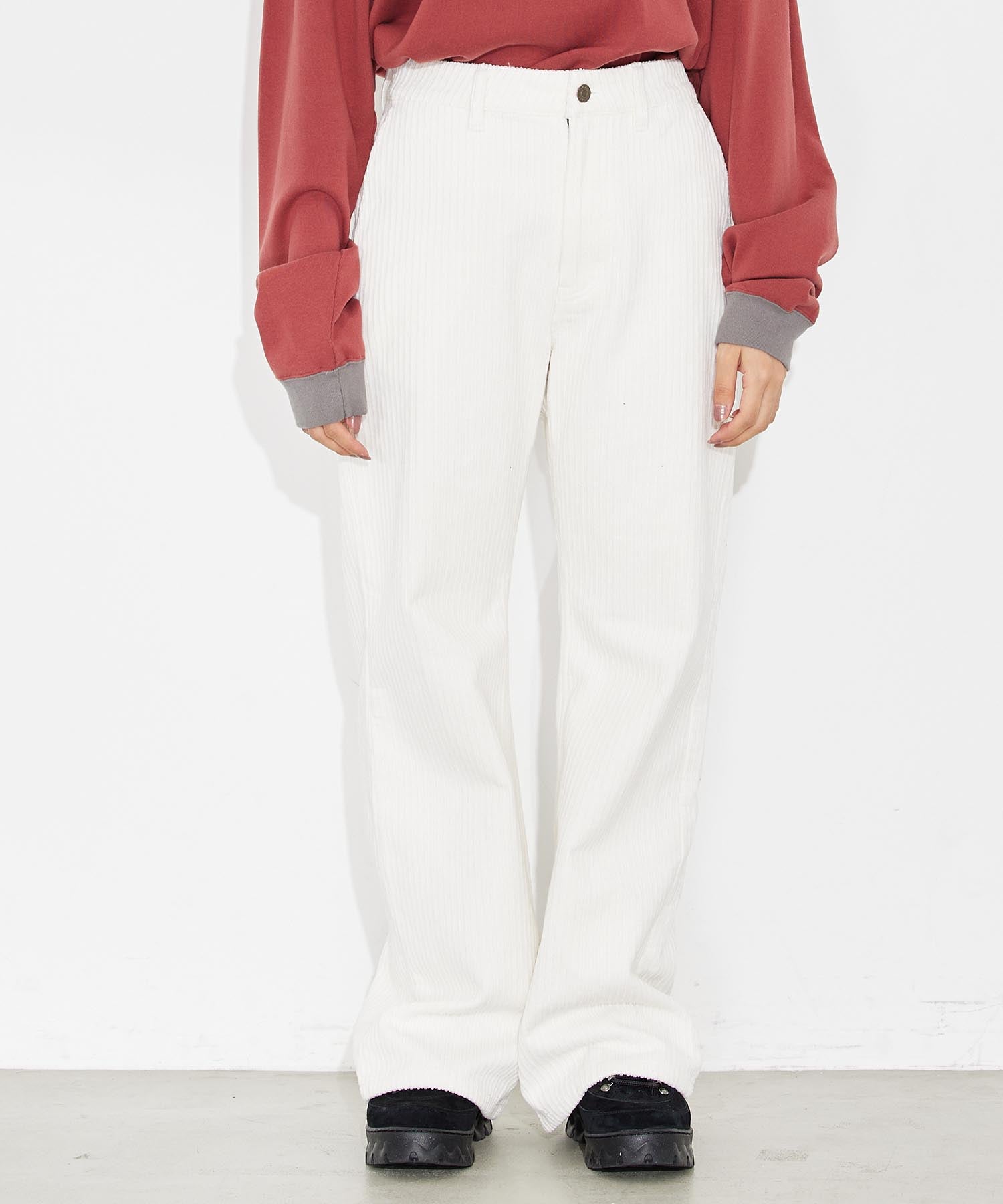 CORDUROY LOOSE FLARE PANTS