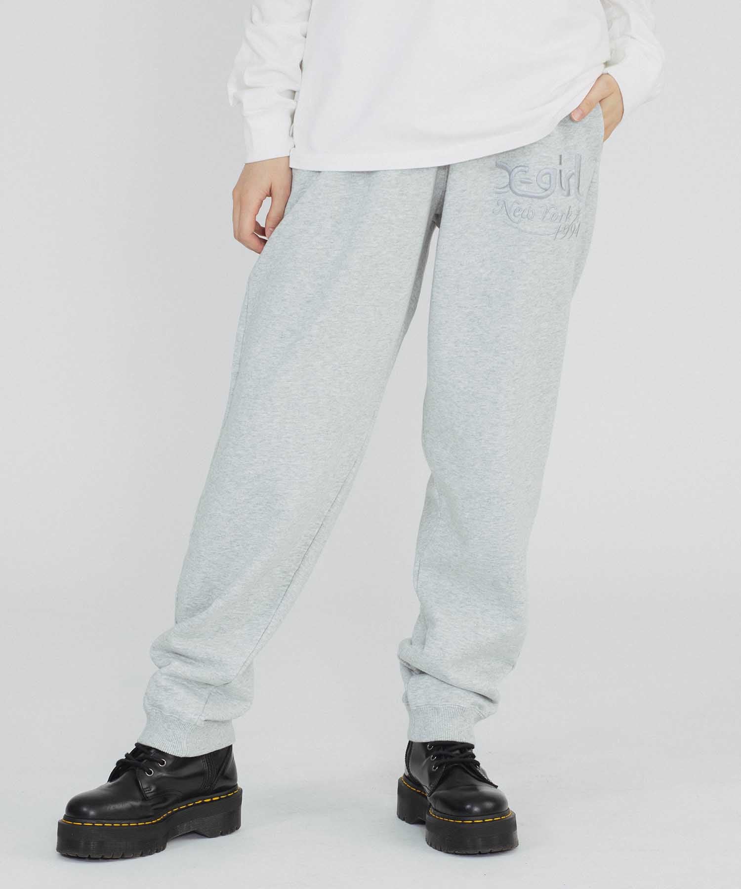 EMBROIDERED MILLS LOGO SWEAT PANTS