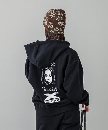 BY X-GIRL FOR X ZIP UP SWEAT HOODIE