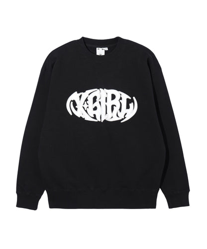 TRIBAL SHAPED LOGO PATCH CREWNECK SWEAT TOP