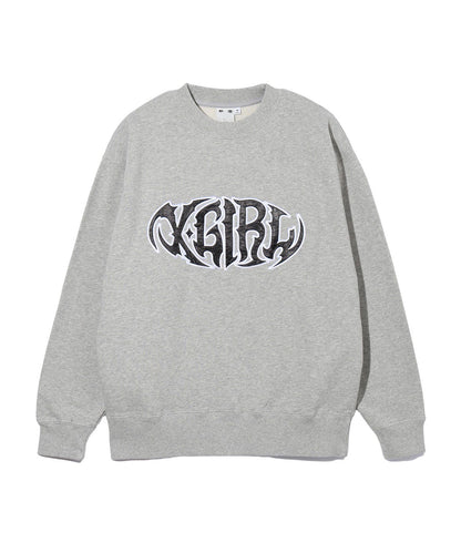 TRIBAL SHAPED LOGO PATCH CREWNECK SWEAT TOP