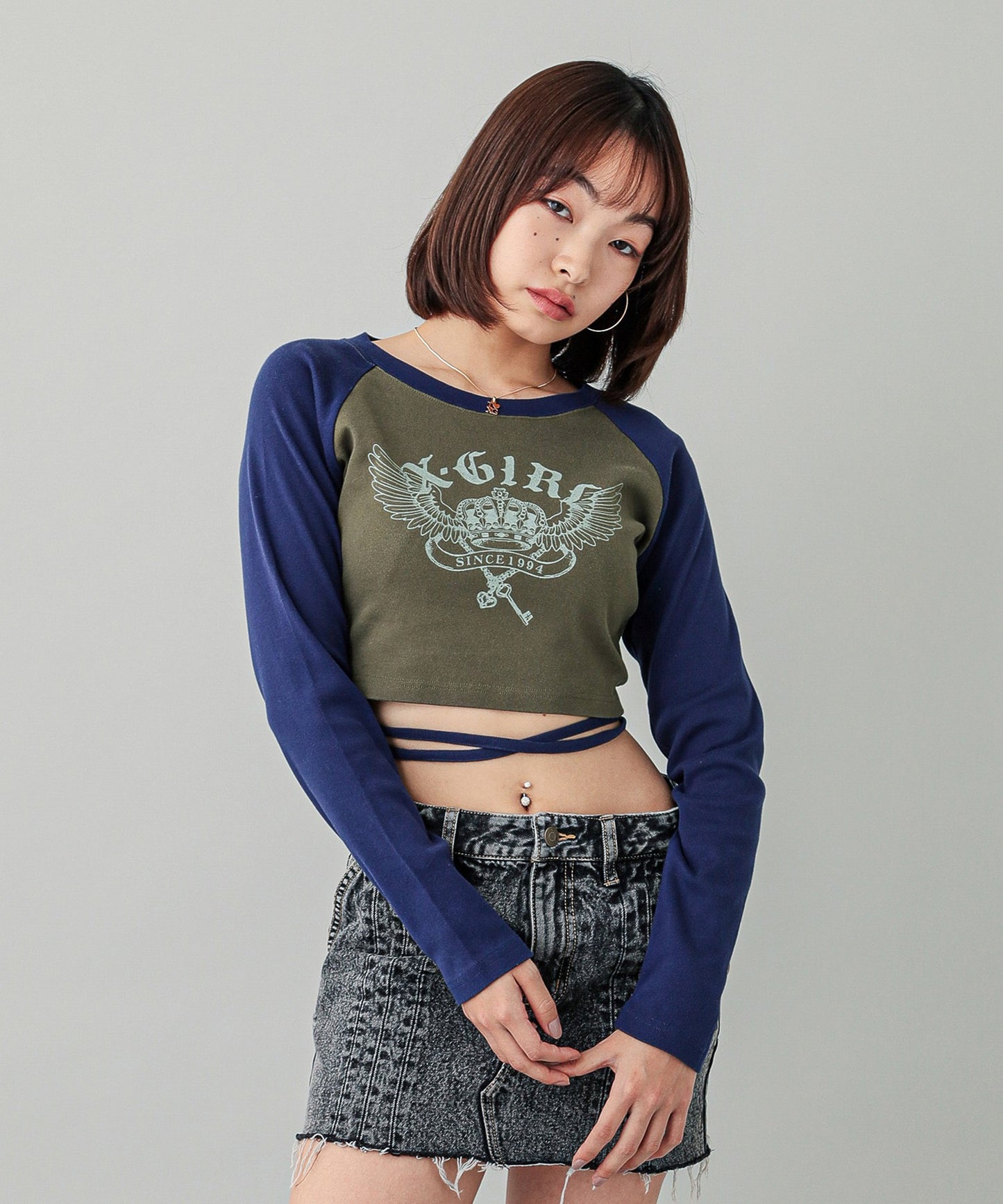 CROWN AND WINGS RAGLAN L/S BABY TEE