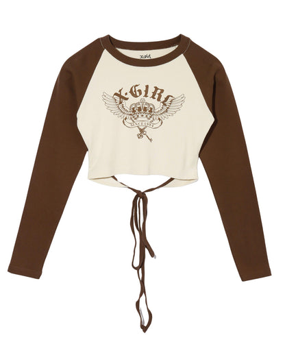 CROWN AND WINGS RAGLAN L/S BABY TEE