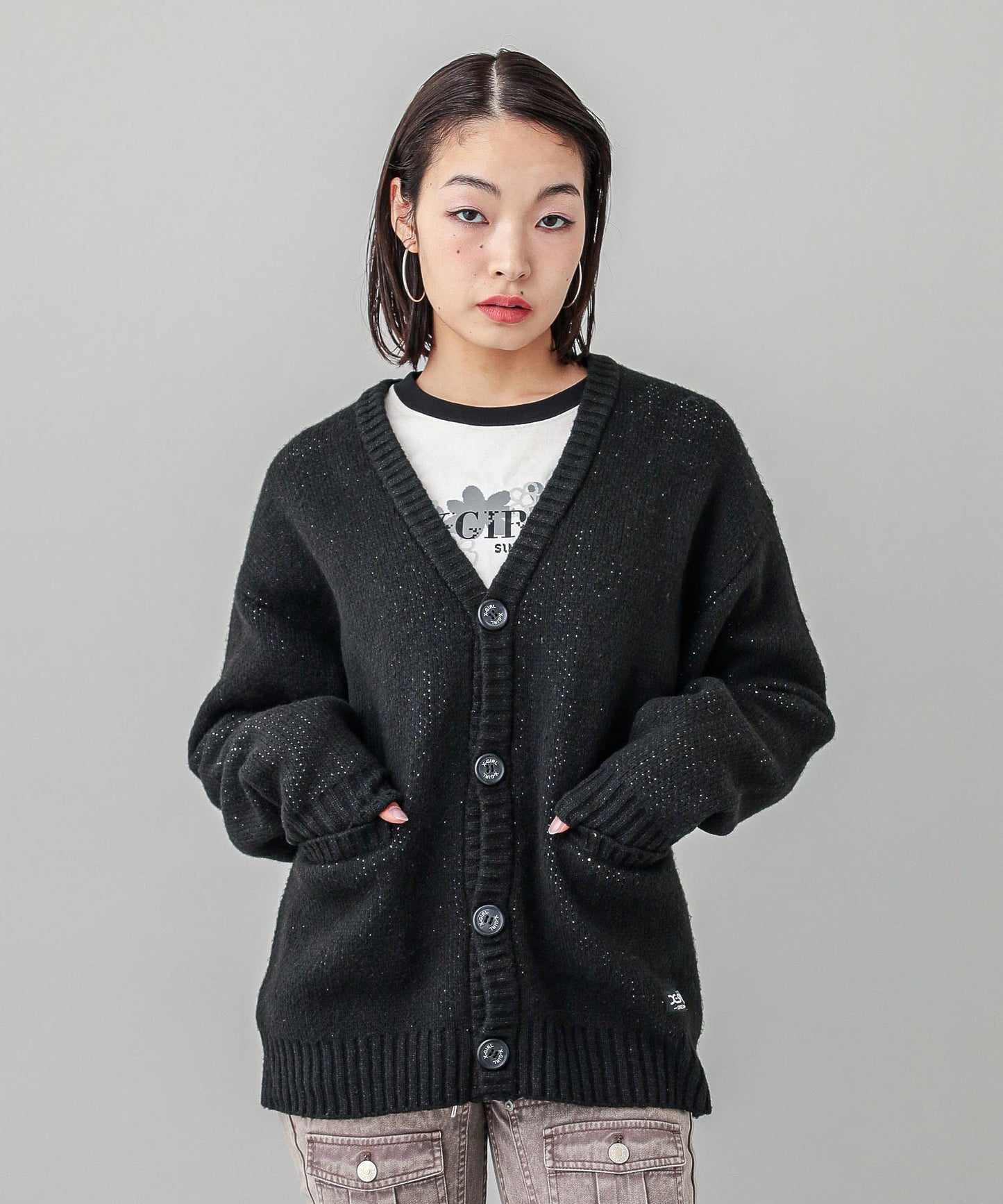 FACE KNIT CARDIGAN