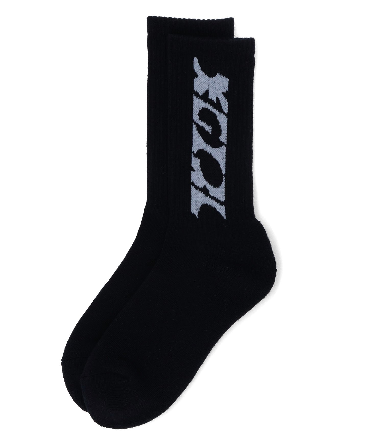 SQUARE LOGO JACQUARD RIB SOCKS