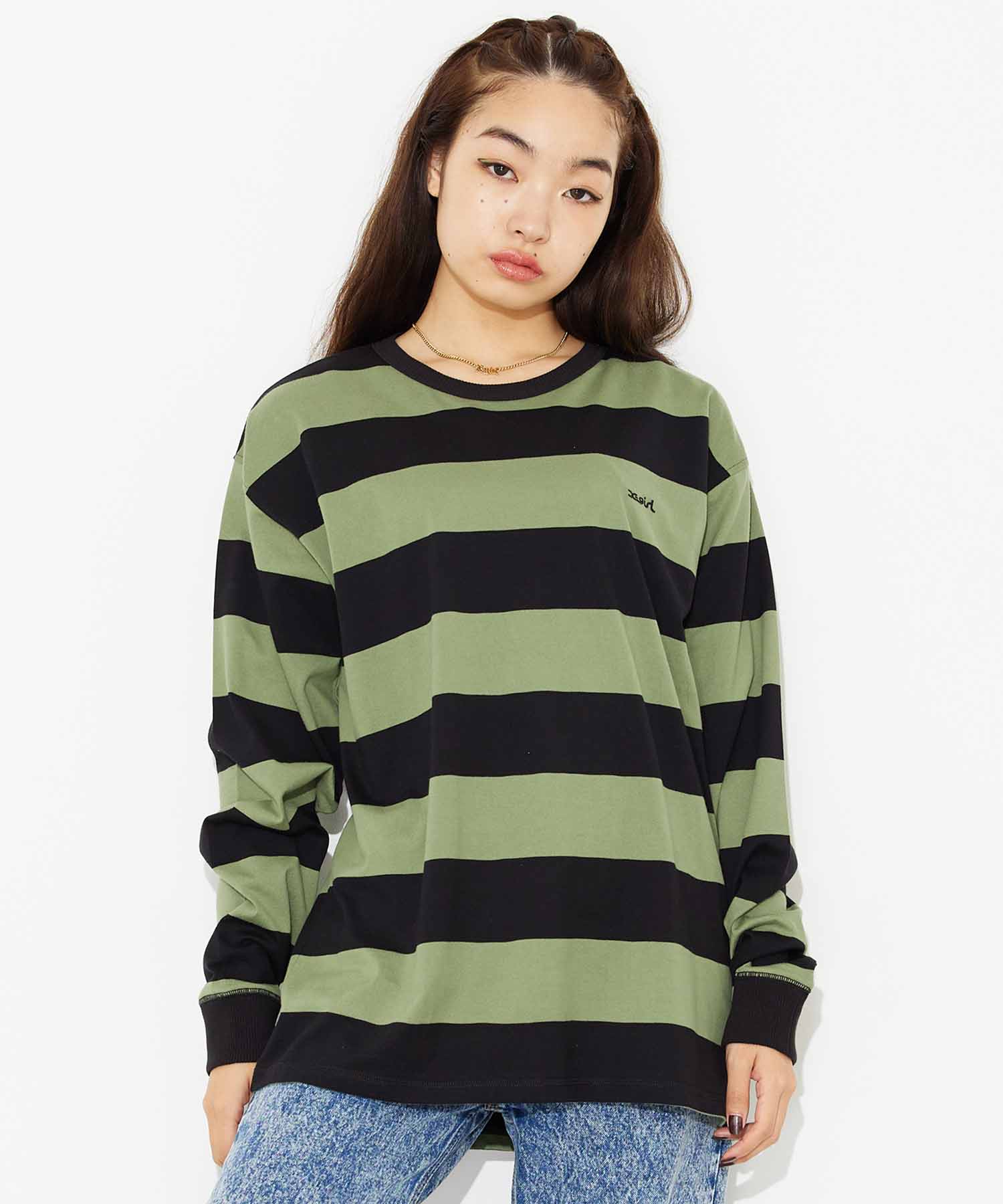 STRIPED L/S BIG TEE