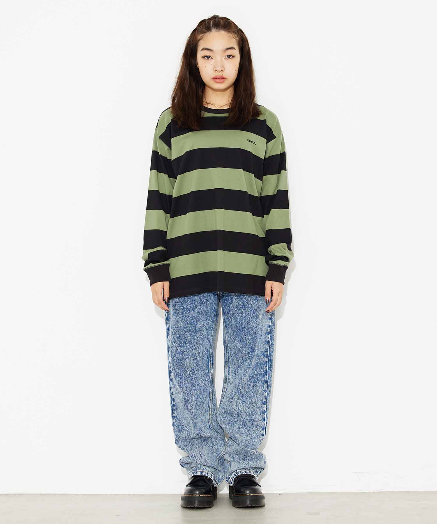 STRIPED L/S BIG TEE