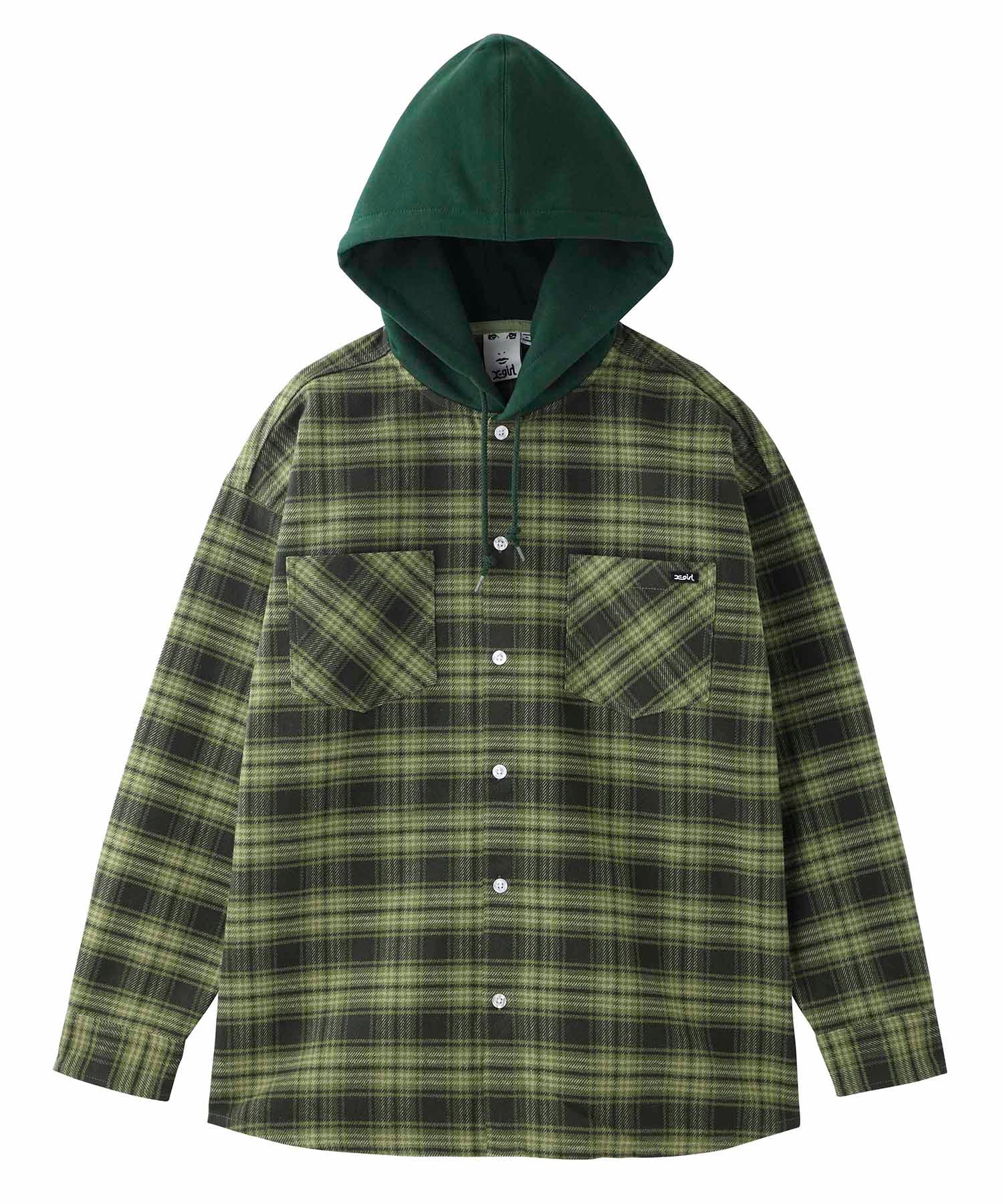 SALE／37%OFF】 HEAVYWEIGHT X-girl FLANNEL SHIRT HOODED