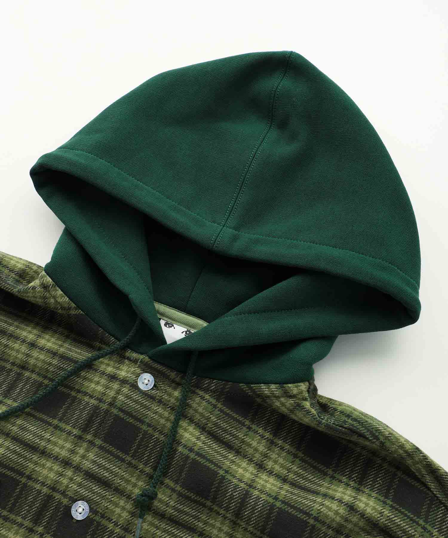 HEAVYWEIGHT FLANNEL HOODED SHIRT