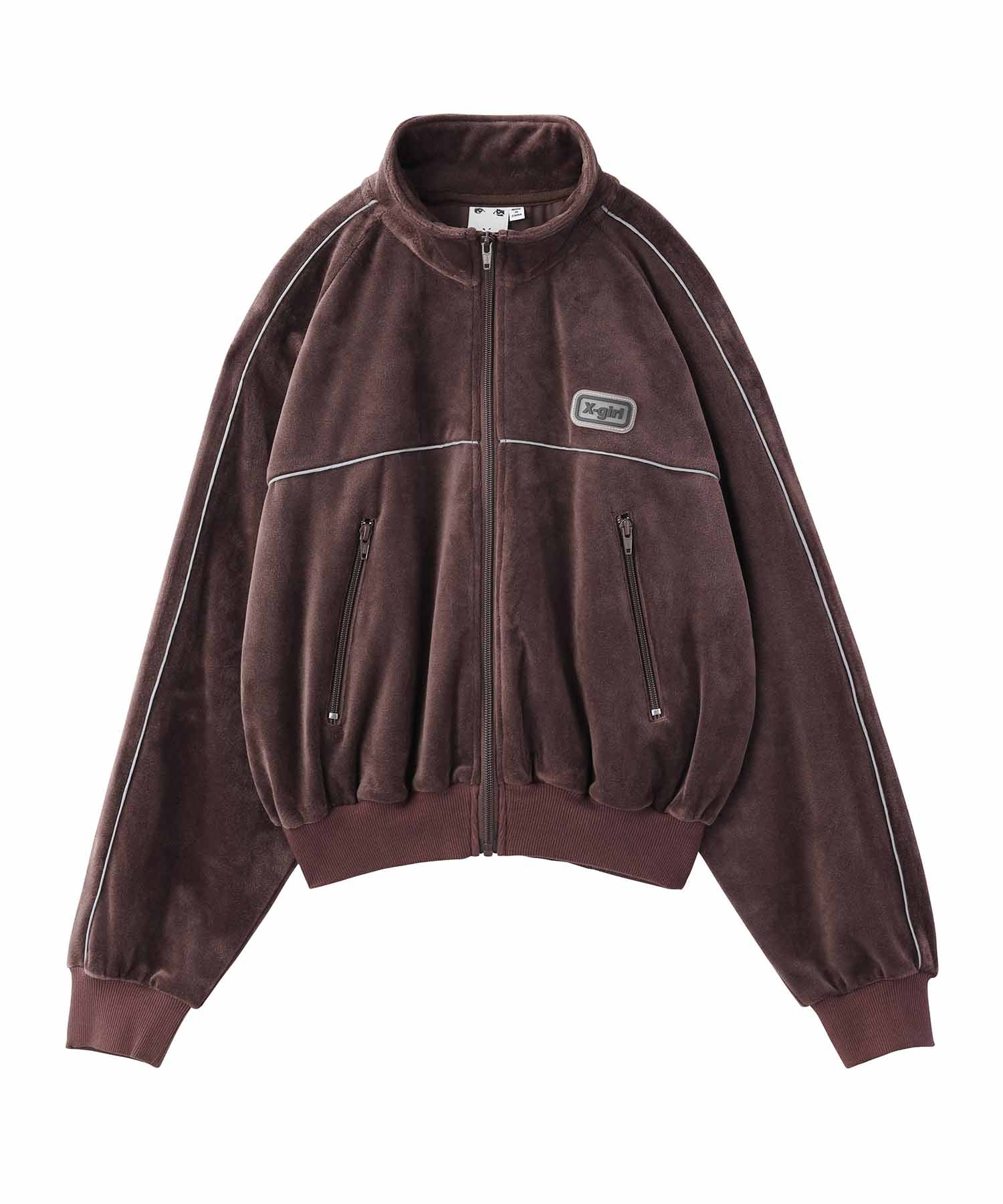 VELOUR ZIP UP TOP