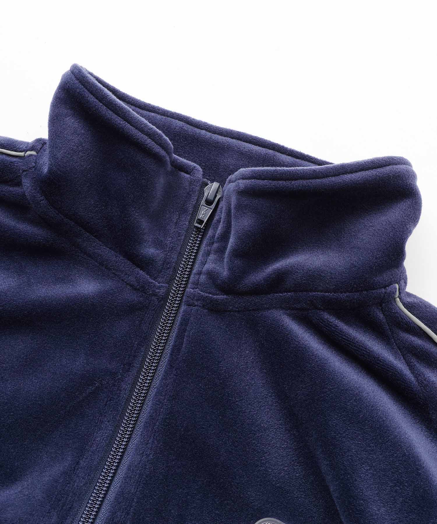 VELOUR ZIP UP TOP