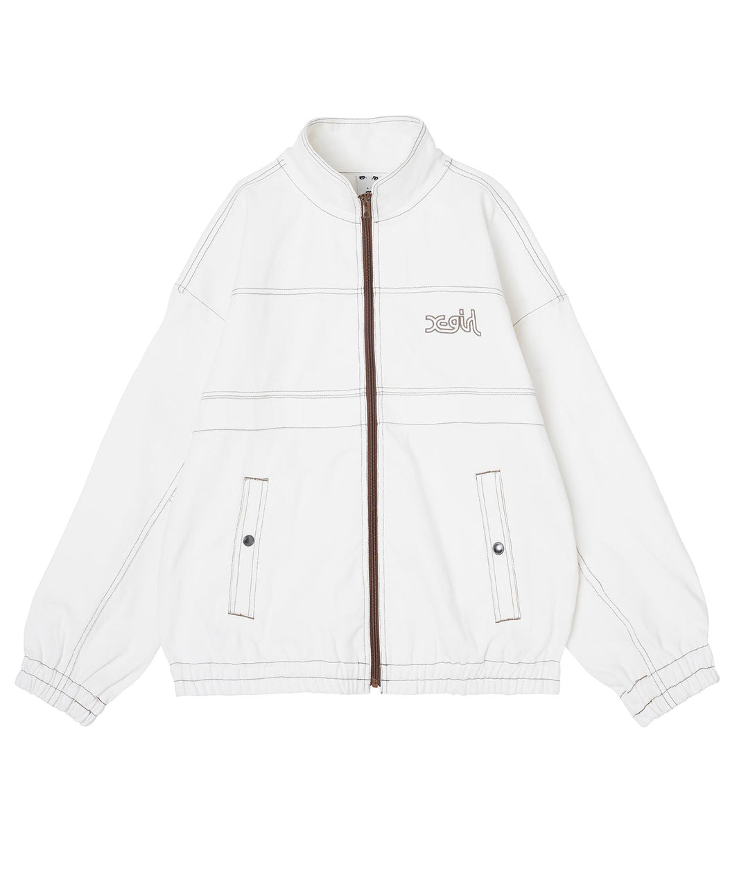 完売確実 X-girl HOODED ZIP UP TRACK JACKET 羽織ものに大活躍 