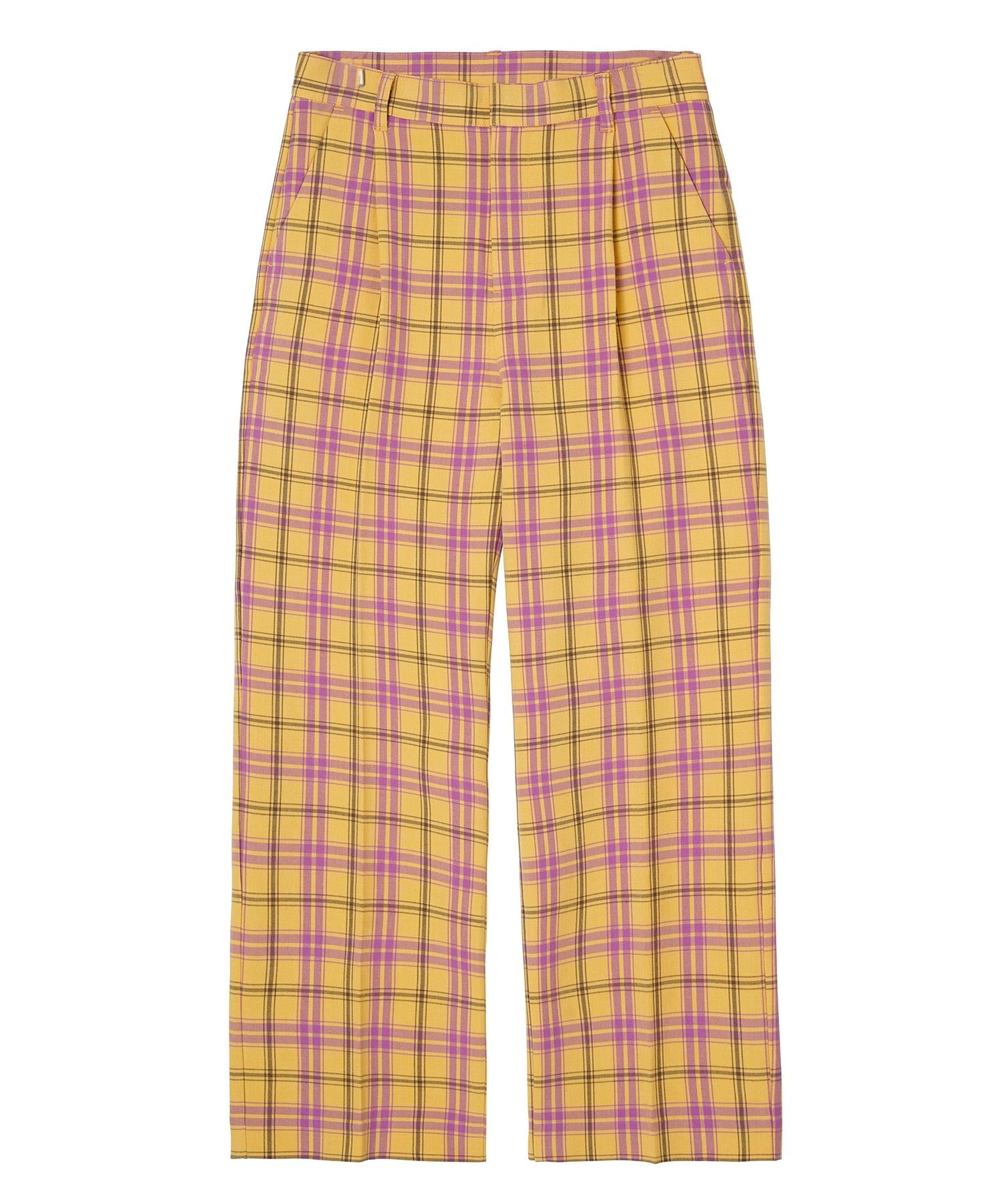 Topshop Cigarette Trousers In Scuba Laundry Check 93% Polyester 7% Elastane  Wash With Similar Colours, $84 | Topshop | Lookastic