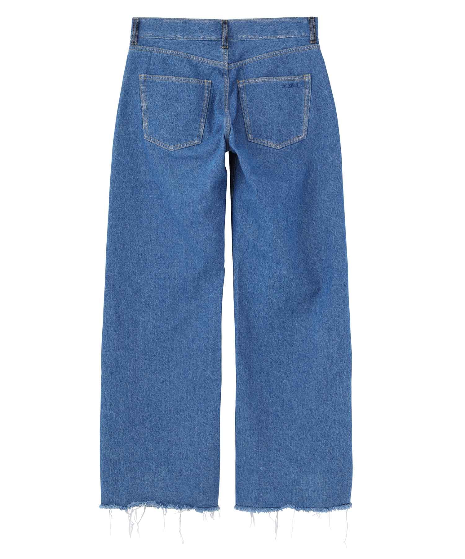 2-TONE LOW-RISE DENIM PANTS